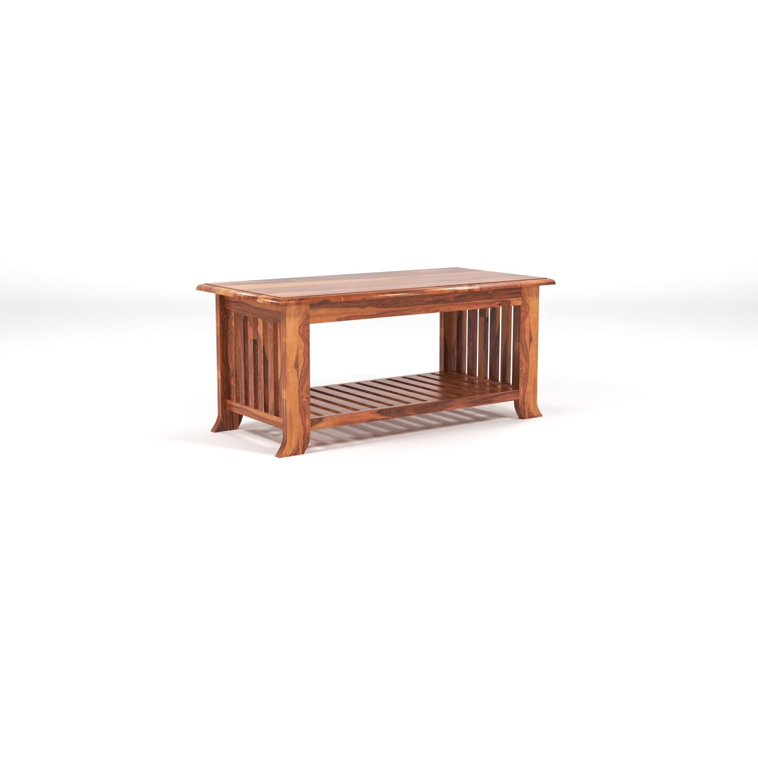 Budst Sheesham Wooden Center Coffee Table for Living Room - Image 6
