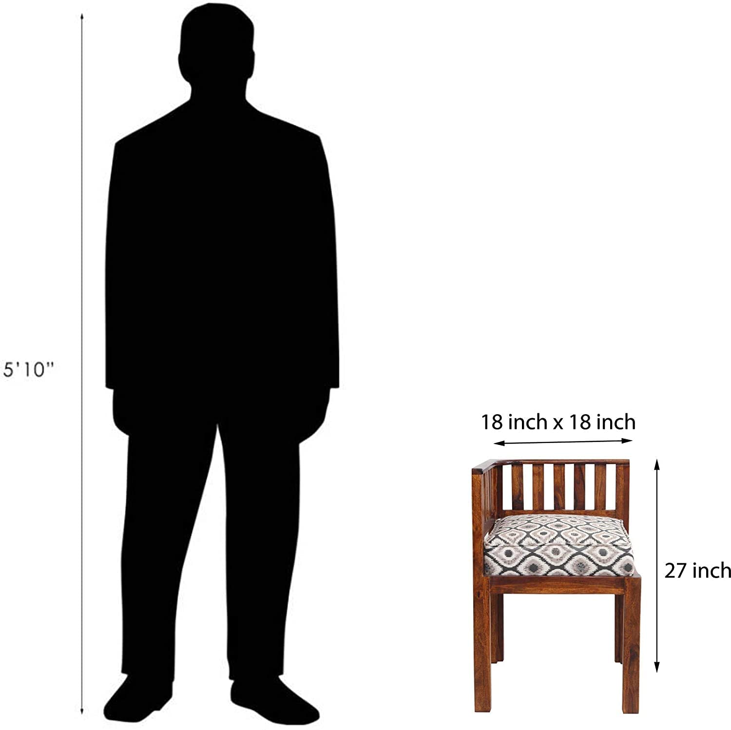 Ruvia Solid Sheesham Wood Space Saving Dining Table 6 Seater | Six Seater Dinning Table - Image 4
