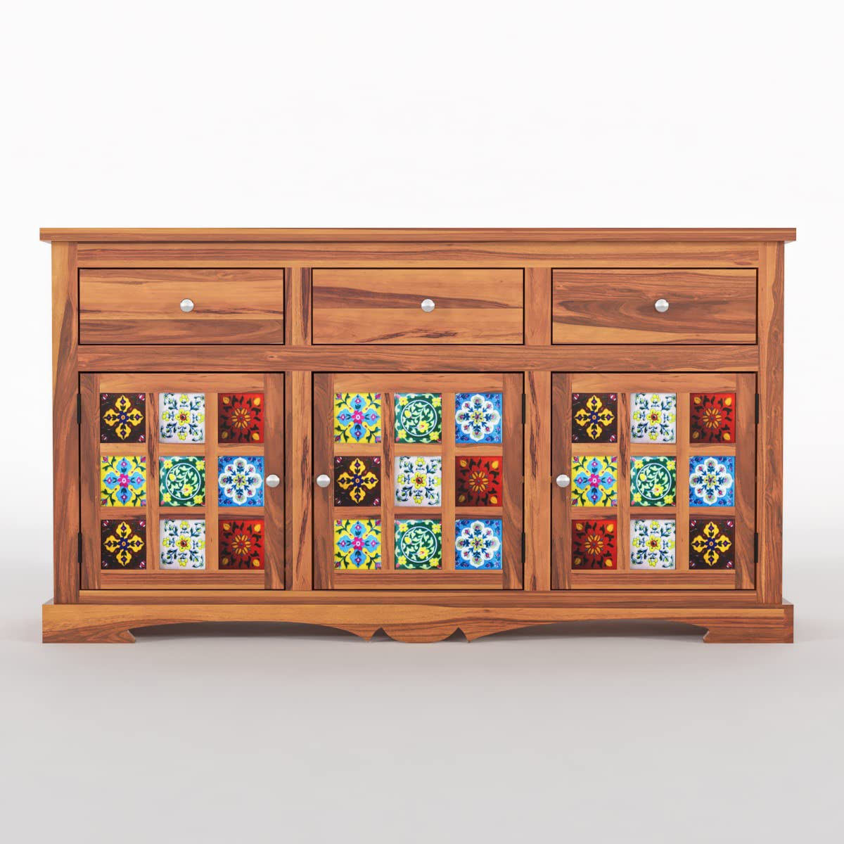Zenvy Sheesham Wood Sideboard and Cabinets - Image 7
