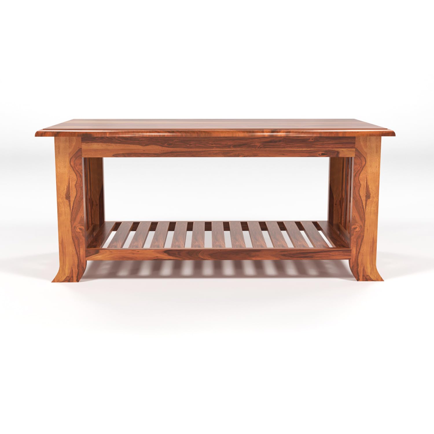 Budst Sheesham Wooden Center Coffee Table for Living Room - Image 4