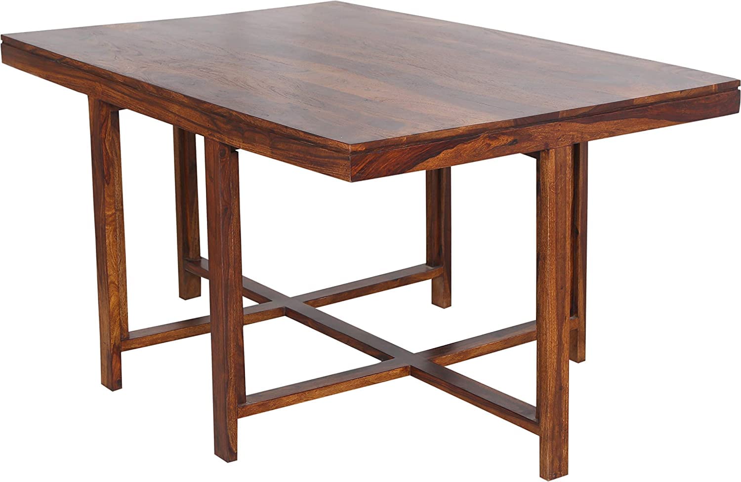 Ruvia Solid Sheesham Wood Space Saving Dining Table 6 Seater | Six Seater Dinning Table - Image 6