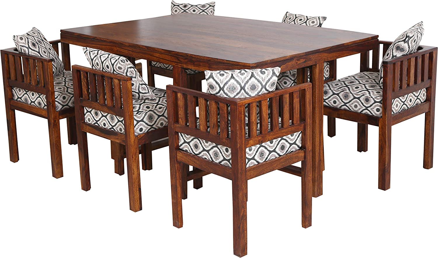 Ruvia Solid Sheesham Wood Space Saving Dining Table 6 Seater | Six Seater Dinning Table - Image 7